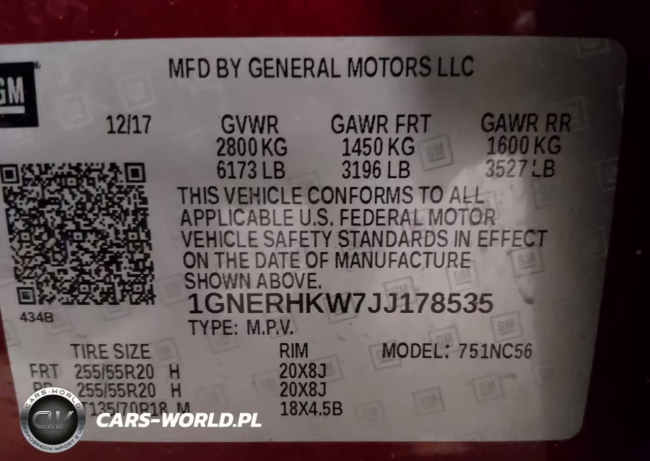 2018 Chevrolet Traverse 3Lt VIN:1GNERHKW7JJ178535 - 9