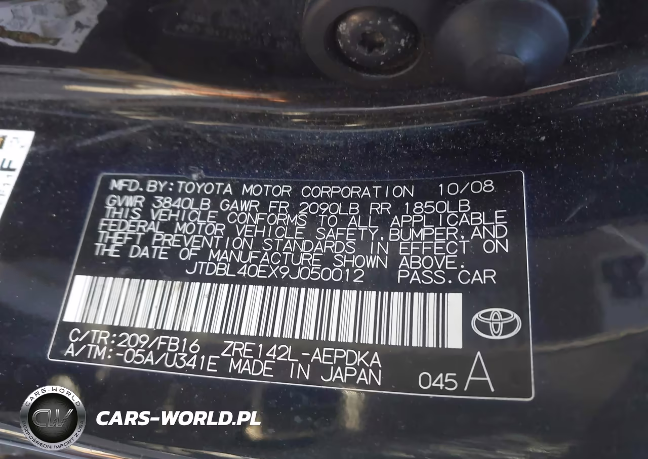2009 Toyota Corolla Le VIN:JTDBL40EX9J050012 - 9