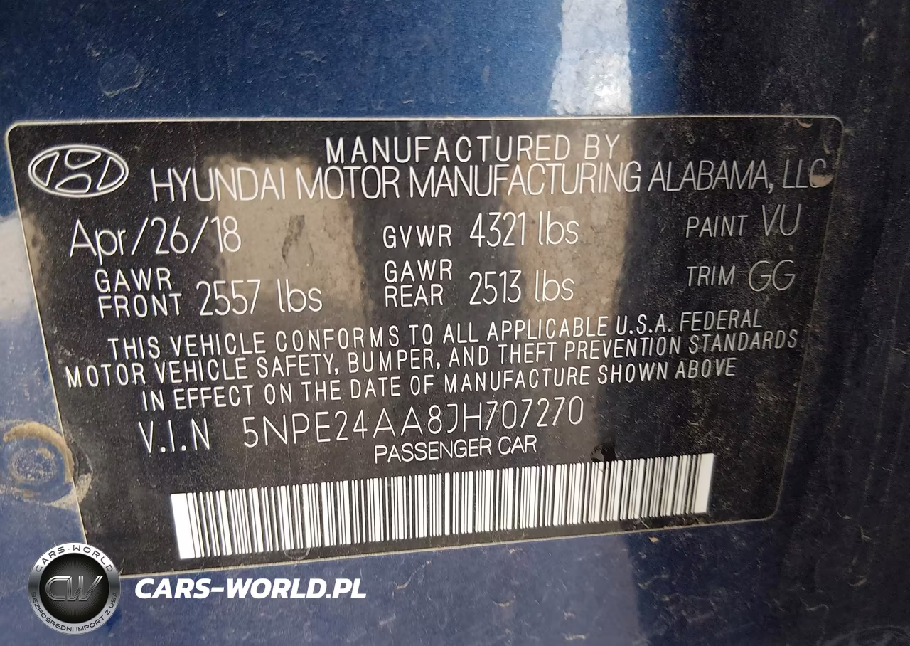 2018 Hyundai Sonata Eco VIN:5NPE24AA8JH707270 - 9