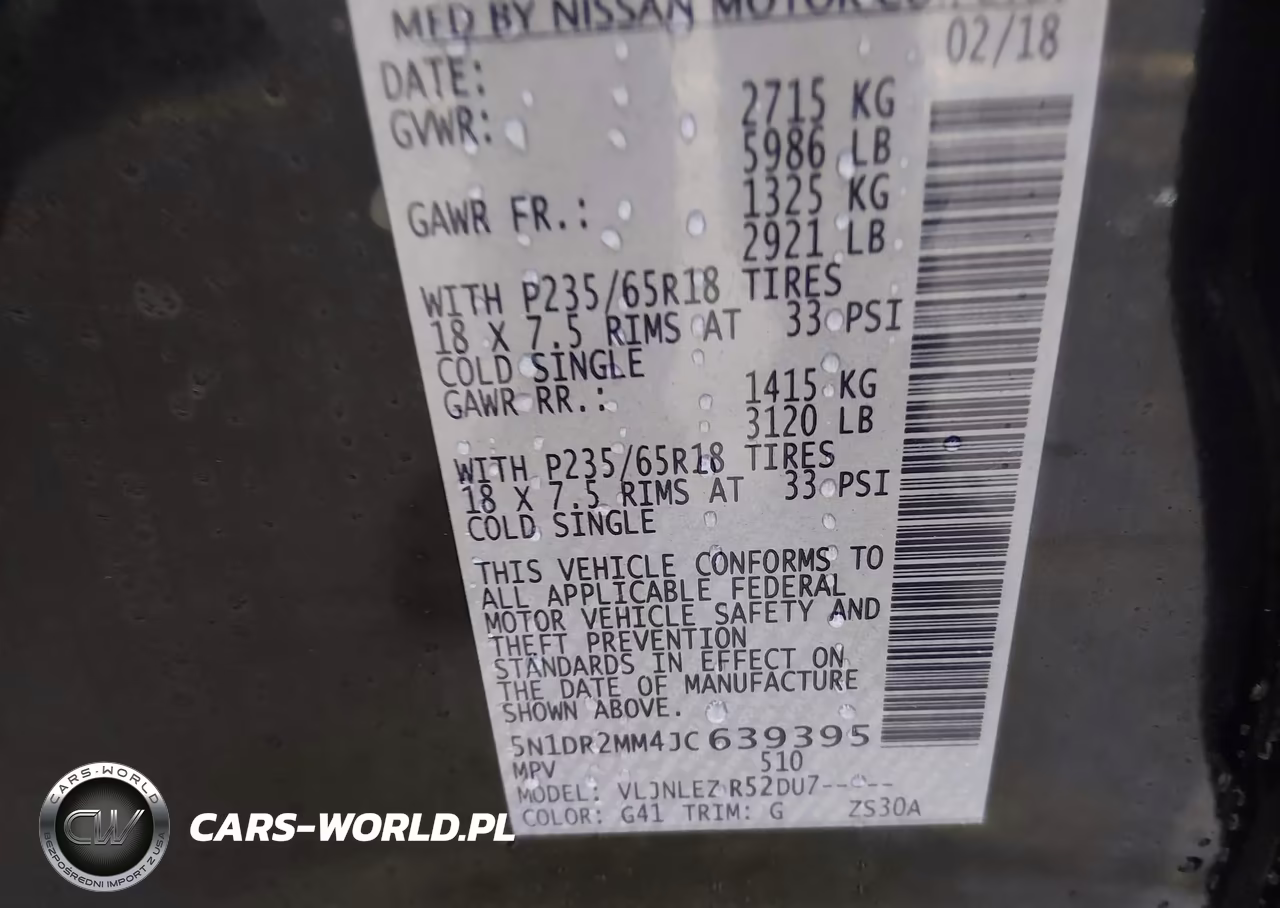2018 Nissan Pathfinder Sv VIN:5N1DR2MM4JC639395 - 9