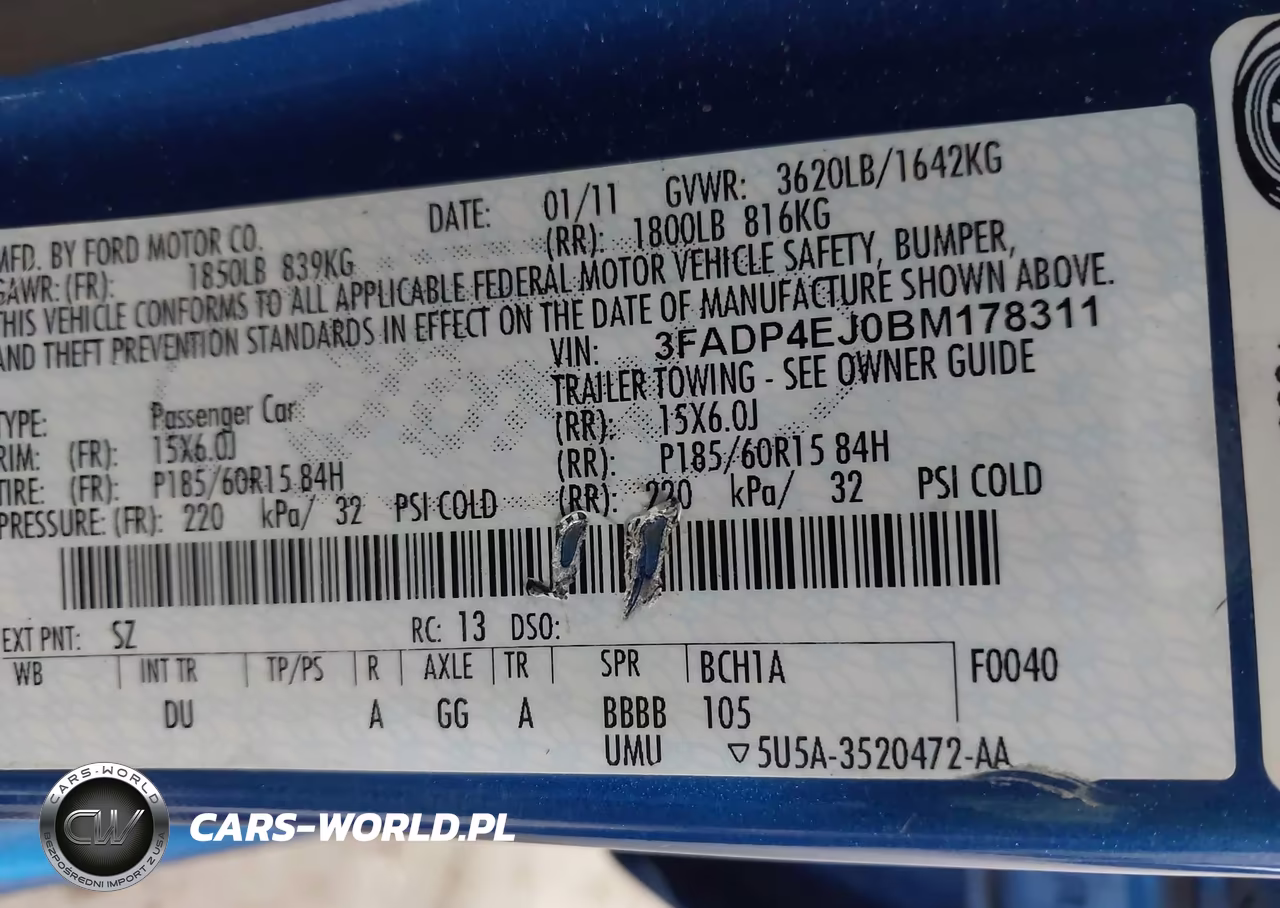2011 Ford Fiesta Se VIN:3FADP4EJ0BM178311 - 9