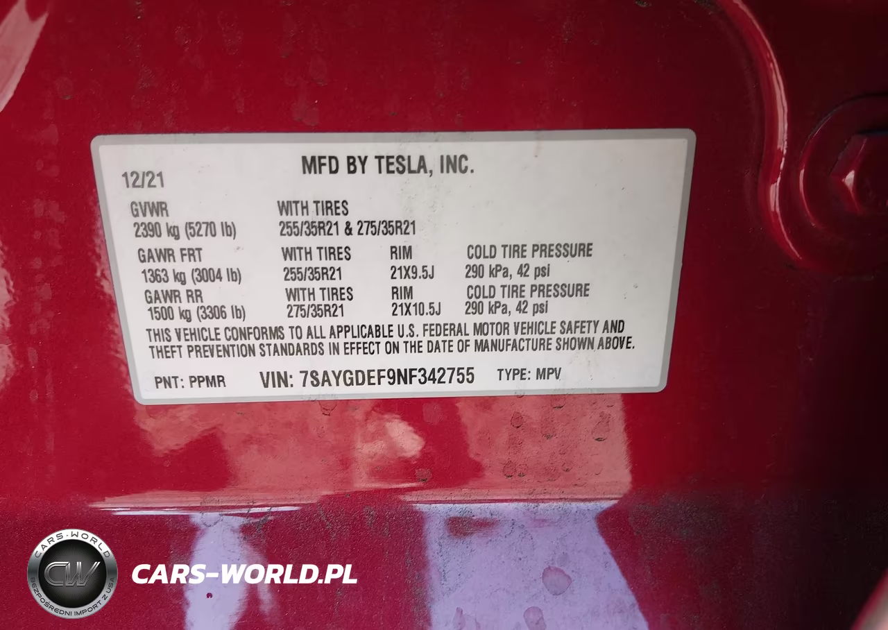 2022 Tesla Model Y Performance Dual Motor All-Wheel Drive VIN:7SAYGDEF9NF342755 - 9