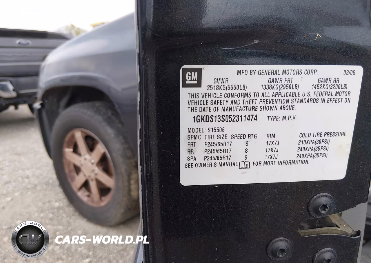 2005 GMC Envoy Slt VIN:1GKDS13S052311474 - 9