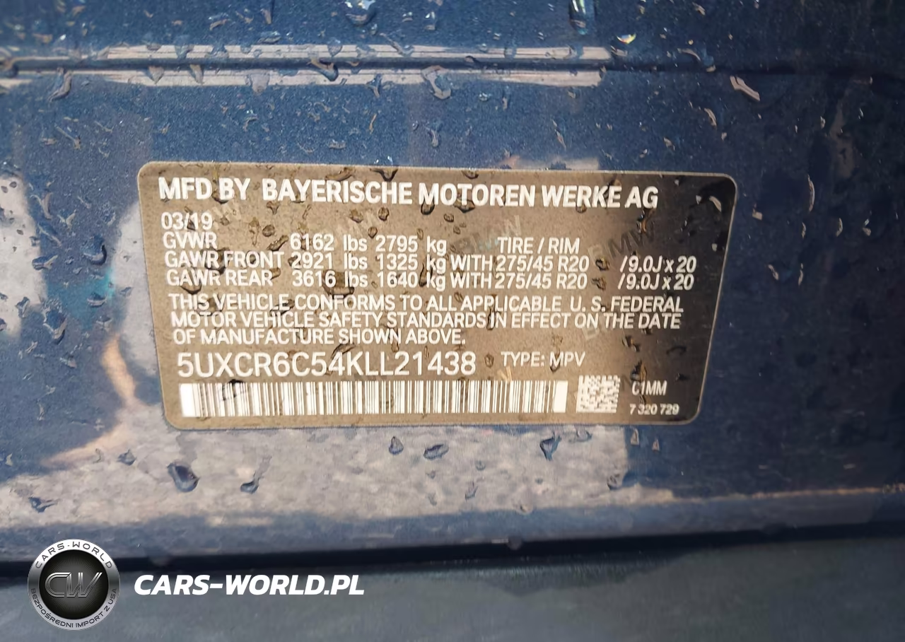 2019 BMW X5 xDrive40I VIN:5UXCR6C54KLL21438 - 9