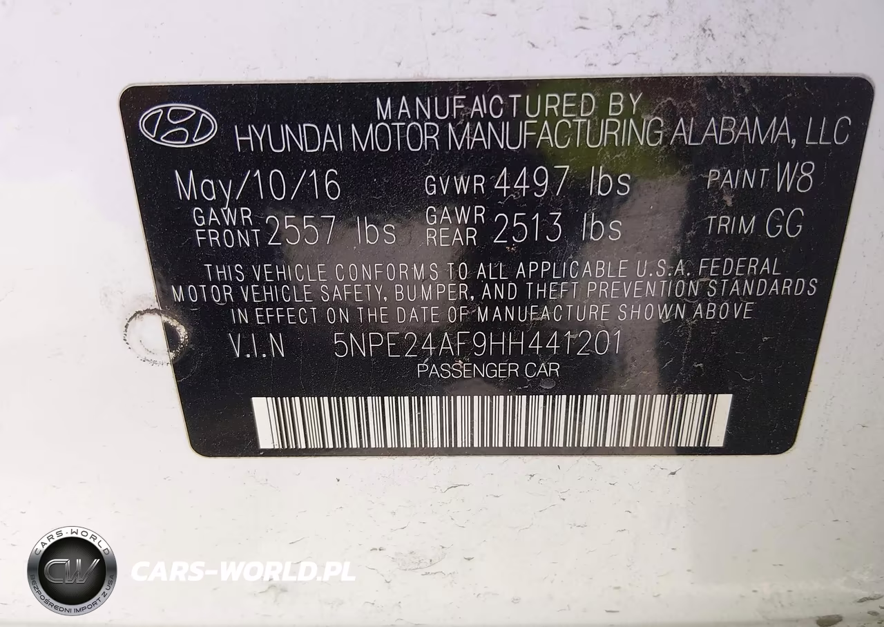 2017 Hyundai Sonata VIN:5NPE24AF9HH441201 - 9