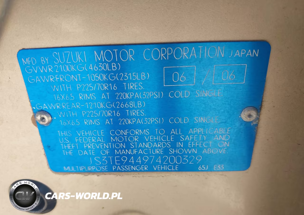 2007 Suzuki Grand Vitara Xsport VIN:JS3TE944974200329 - 9