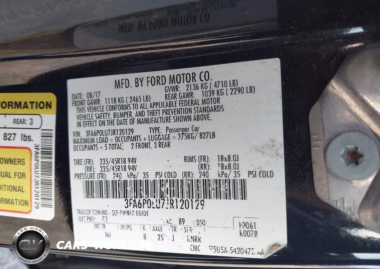 2018 Ford Fusion Hybrid Se VIN:3FA6P0LU7JR120129 - 9