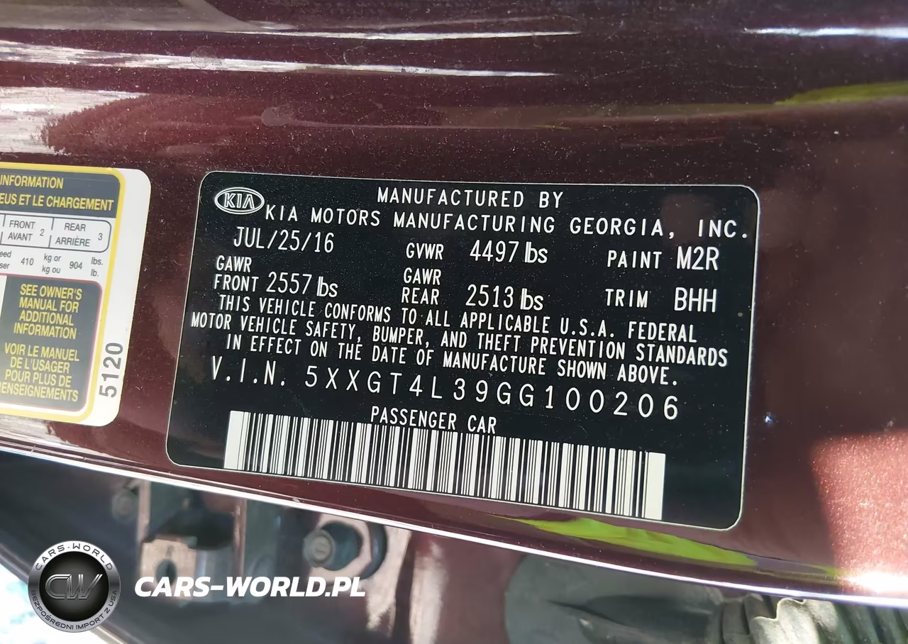 2016 Kia Optima Lx VIN:5XXGT4L39GG100206 - 9
