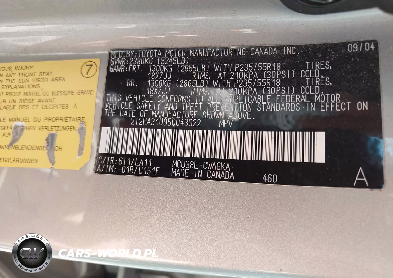 2005 Lexus Rx 330 VIN:2T2HA31U95C043022 - 9