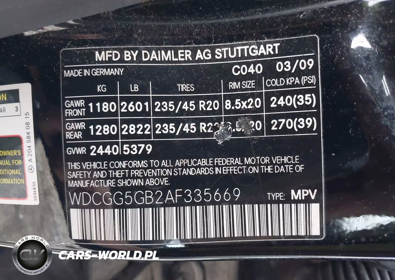 2010 Mercedes-Benz Glk 350 VIN:WDCGG5GB2AF335669 - 9