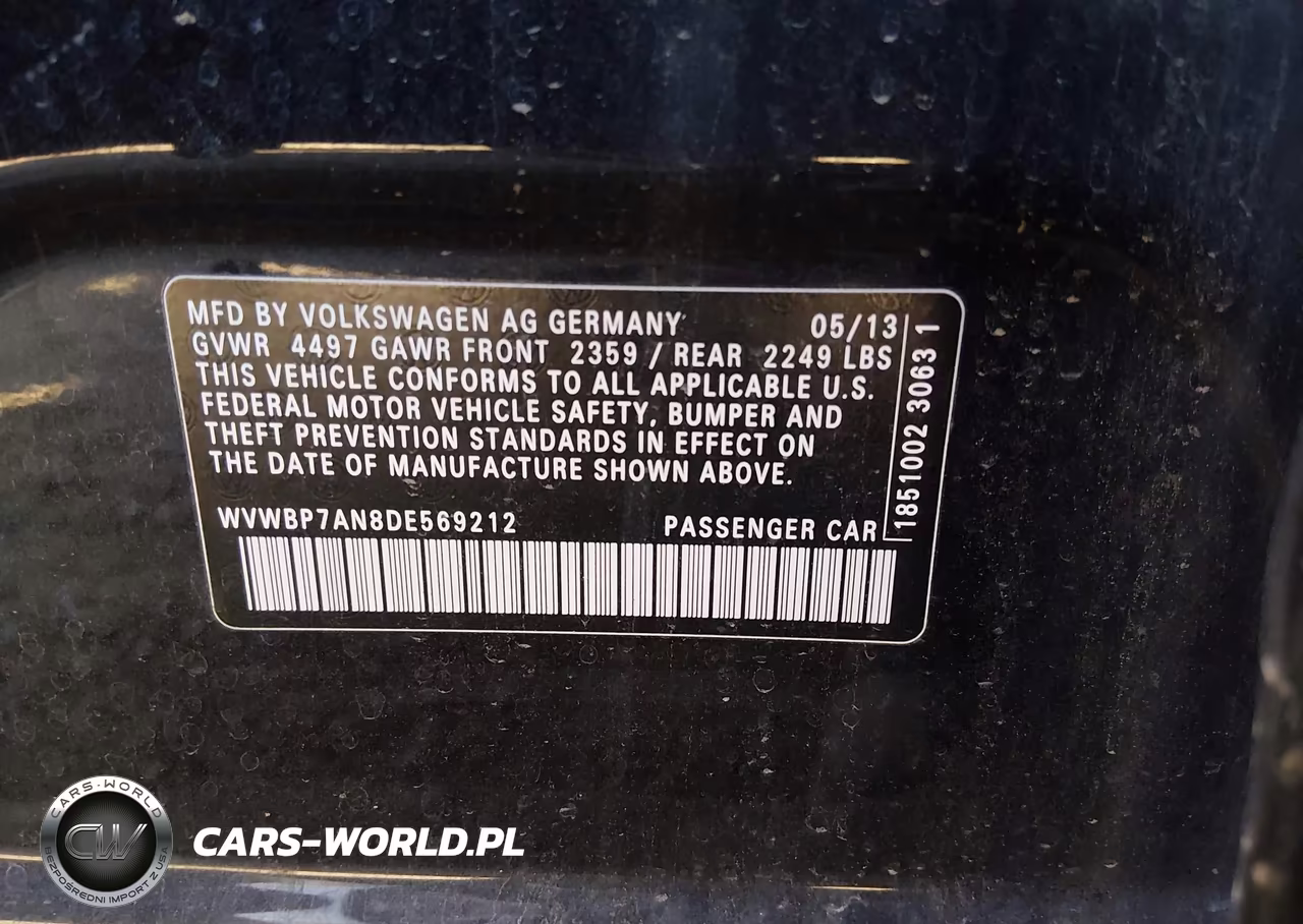 2013 Volkswagen Cc 2.0T R-Line VIN:WVWBP7AN8DE569212 - 9