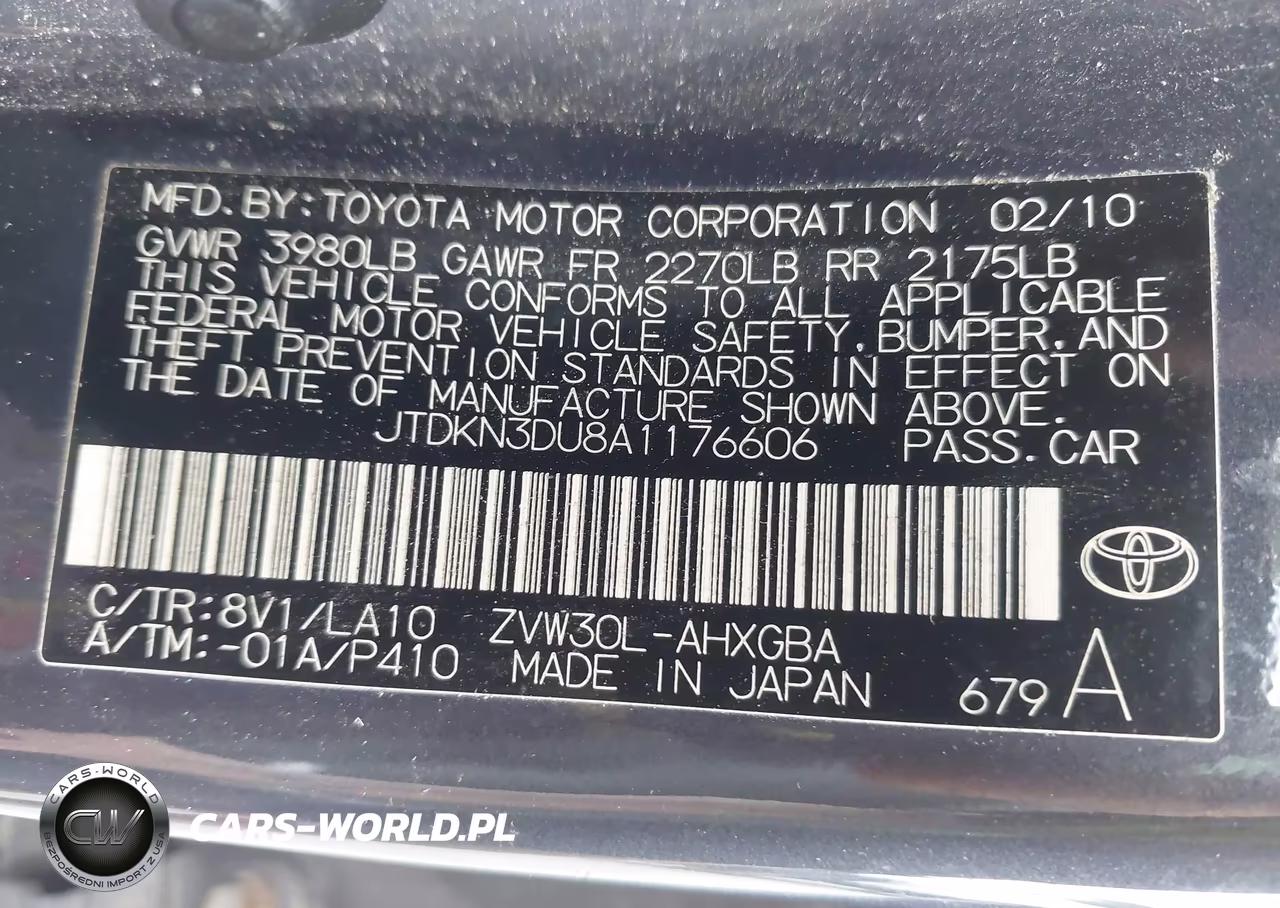 2010 Toyota Prius Iv VIN:JTDKN3DU8A1176606 - 9