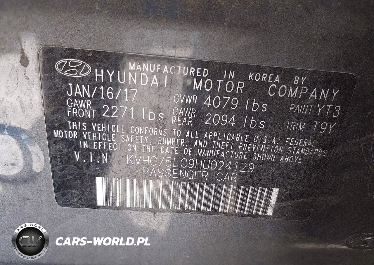 2017 Hyundai Ioniq Hybrid Sel VIN:KMHC75LC9HU024129 - 9