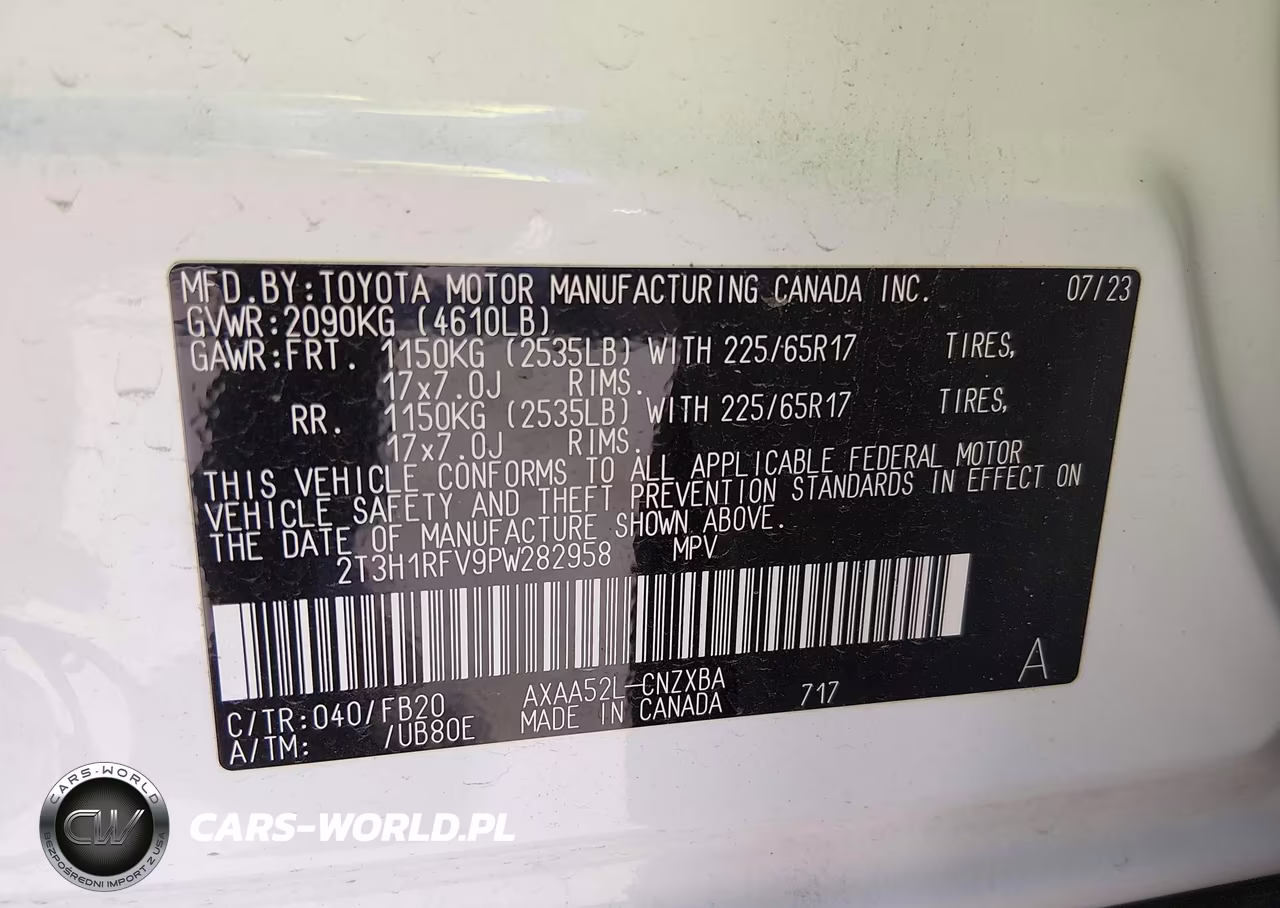 2023 Toyota Rav4 Le VIN:2T3H1RFV9PW282958 - 9