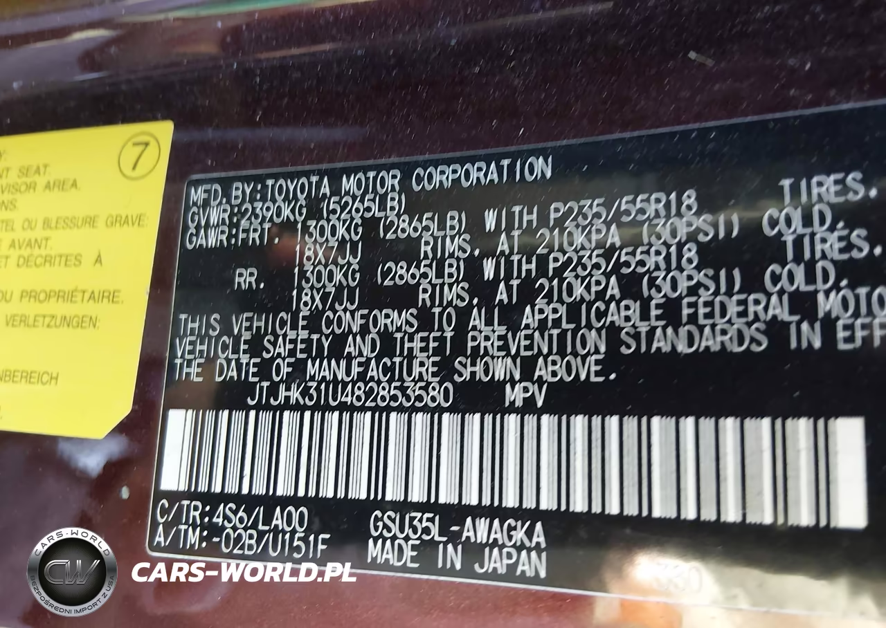 2008 Lexus Rx 350 VIN:JTJHK31U482853580 - 9