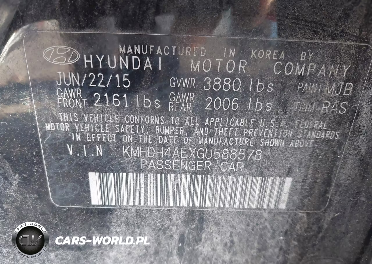 2016 Hyundai Elantra Se VIN:KMHDH4AEXGU588578 - 9