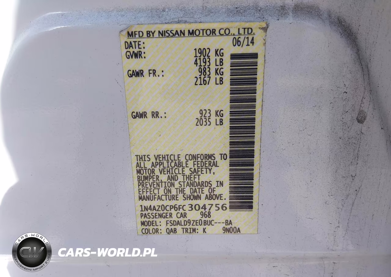 2015 Nissan Leaf Sv VIN:1N4AZ0CP6FC304756 - 9