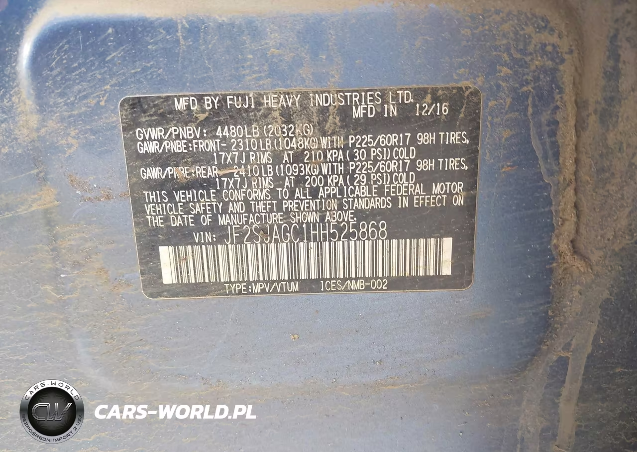 2017 Subaru Forester 2.5I Premium VIN:JF2SJAGC1HH525868 - 9