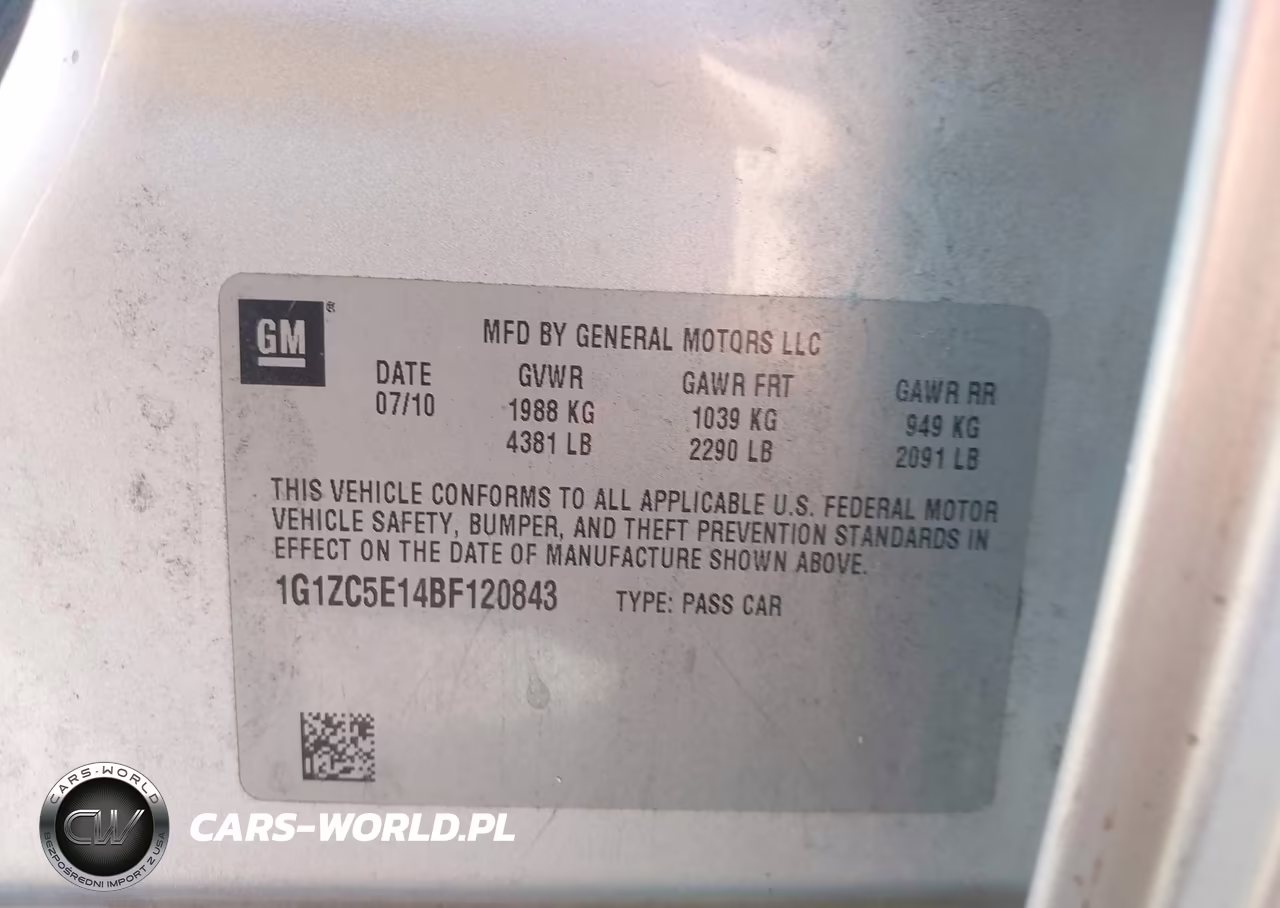 2011 Chevrolet Malibu 1Lt VIN:1G1ZC5E14BF120843 - 9