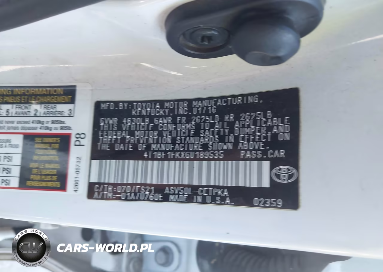 2016 Toyota Camry Se VIN:4T1BF1FKXGU189535 - 9