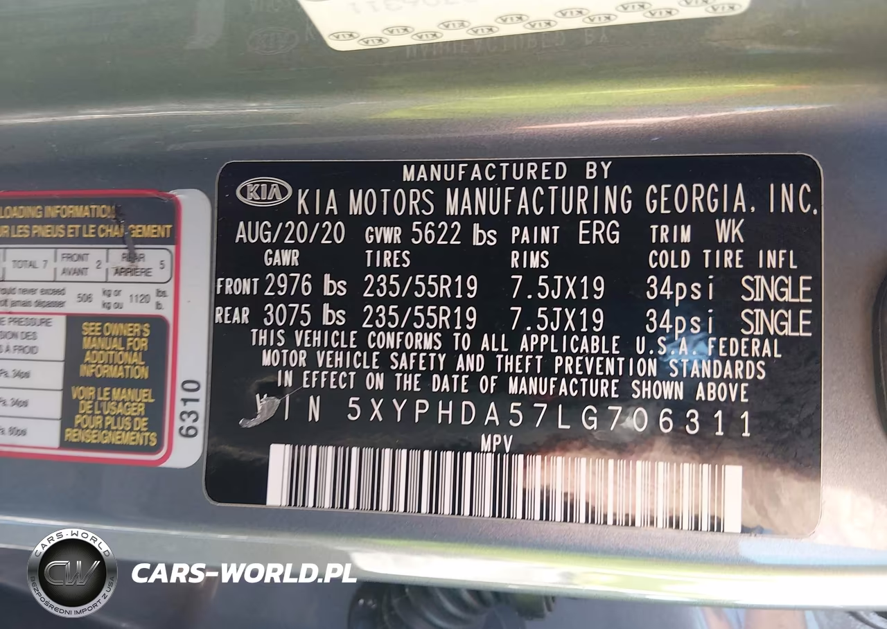 2020 Kia Sorento 3.3L Ex VIN:5XYPHDA57LG706311 - 9
