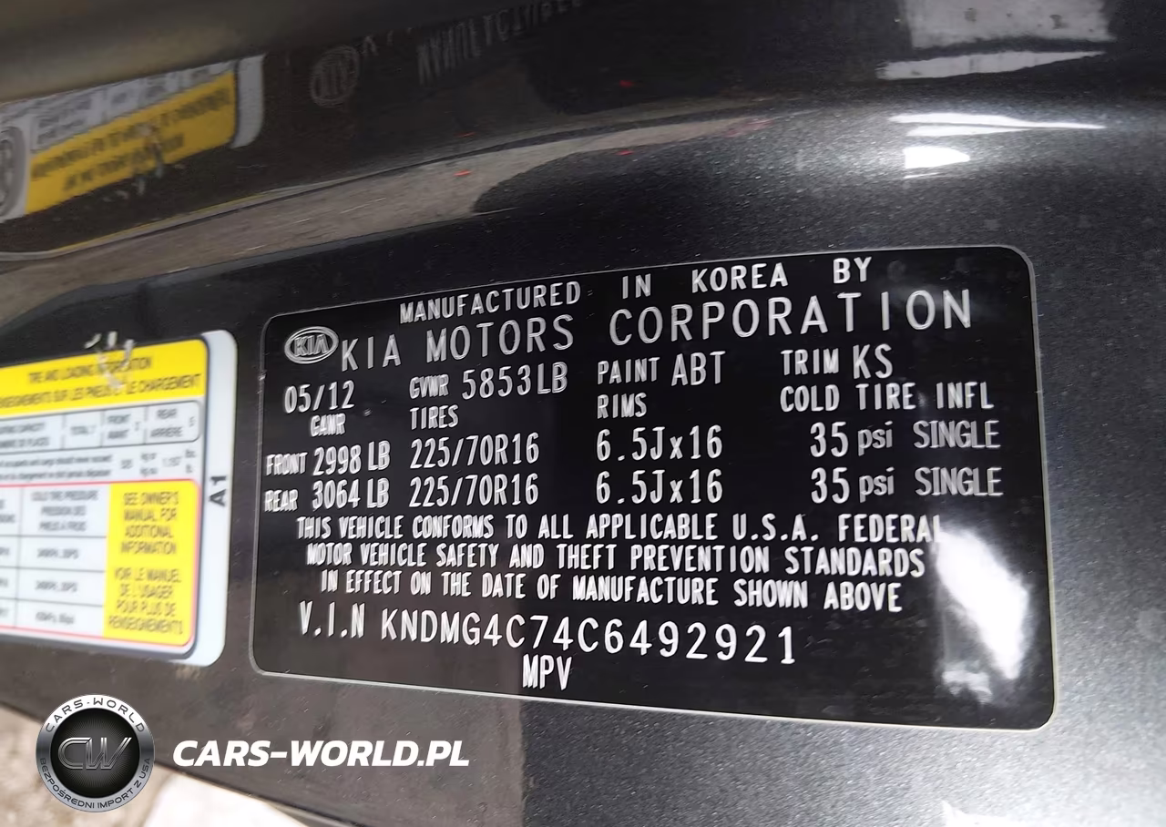 2012 Kia Sedona Lx VIN:KNDMG4C74C6492921 - 9