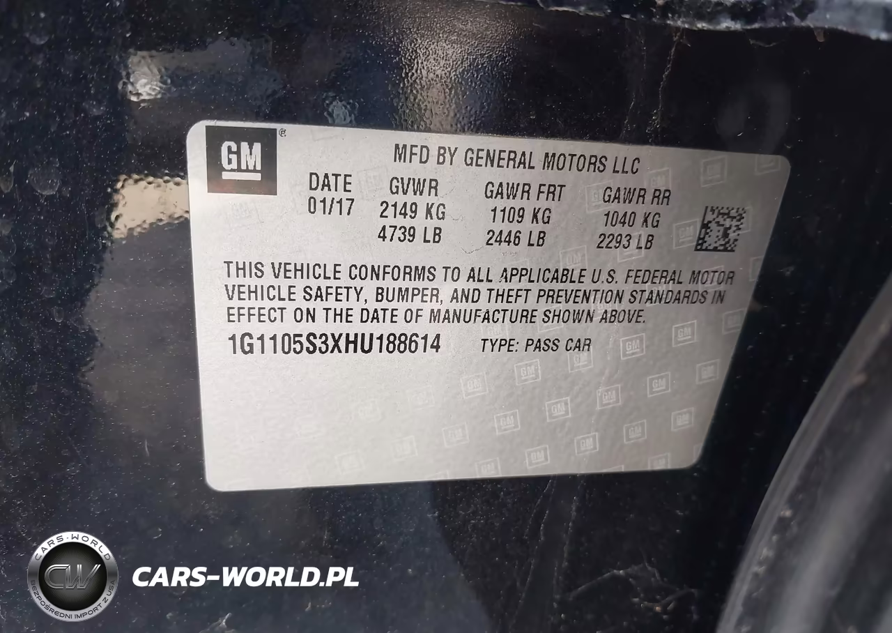 2017 Chevrolet Impala 1Lt VIN:1G1105S3XHU188614 - 9