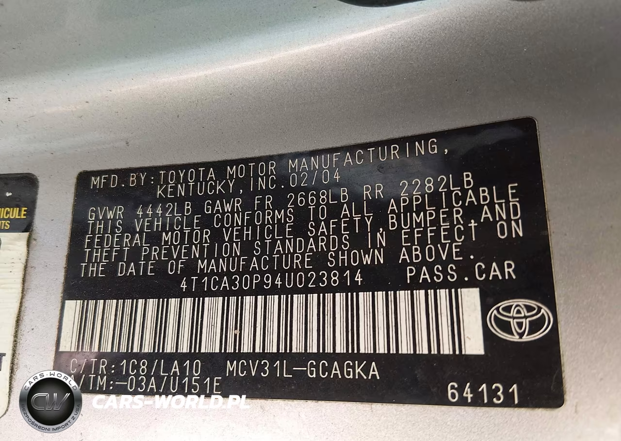 2004 Toyota Camry Solara Sle V6 VIN:4T1CA30P94U023814 - 9