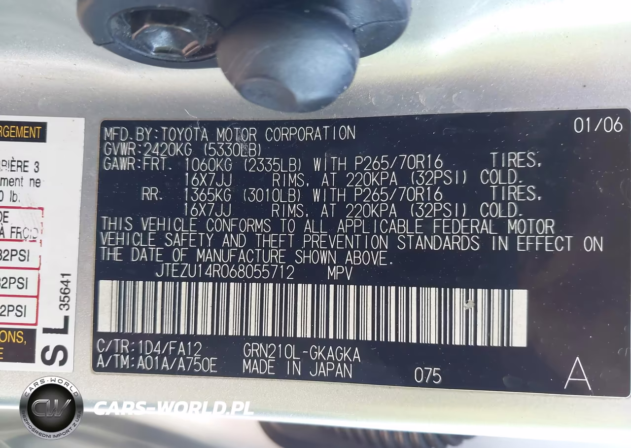 2006 Toyota 4Runner Sr5 V6 VIN:JTEZU14R068055712 - 9