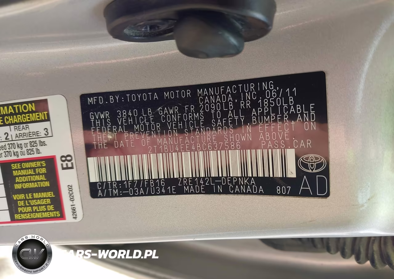 2011 Toyota Corolla Le VIN:2T1BU4EE4BC637586 - 9