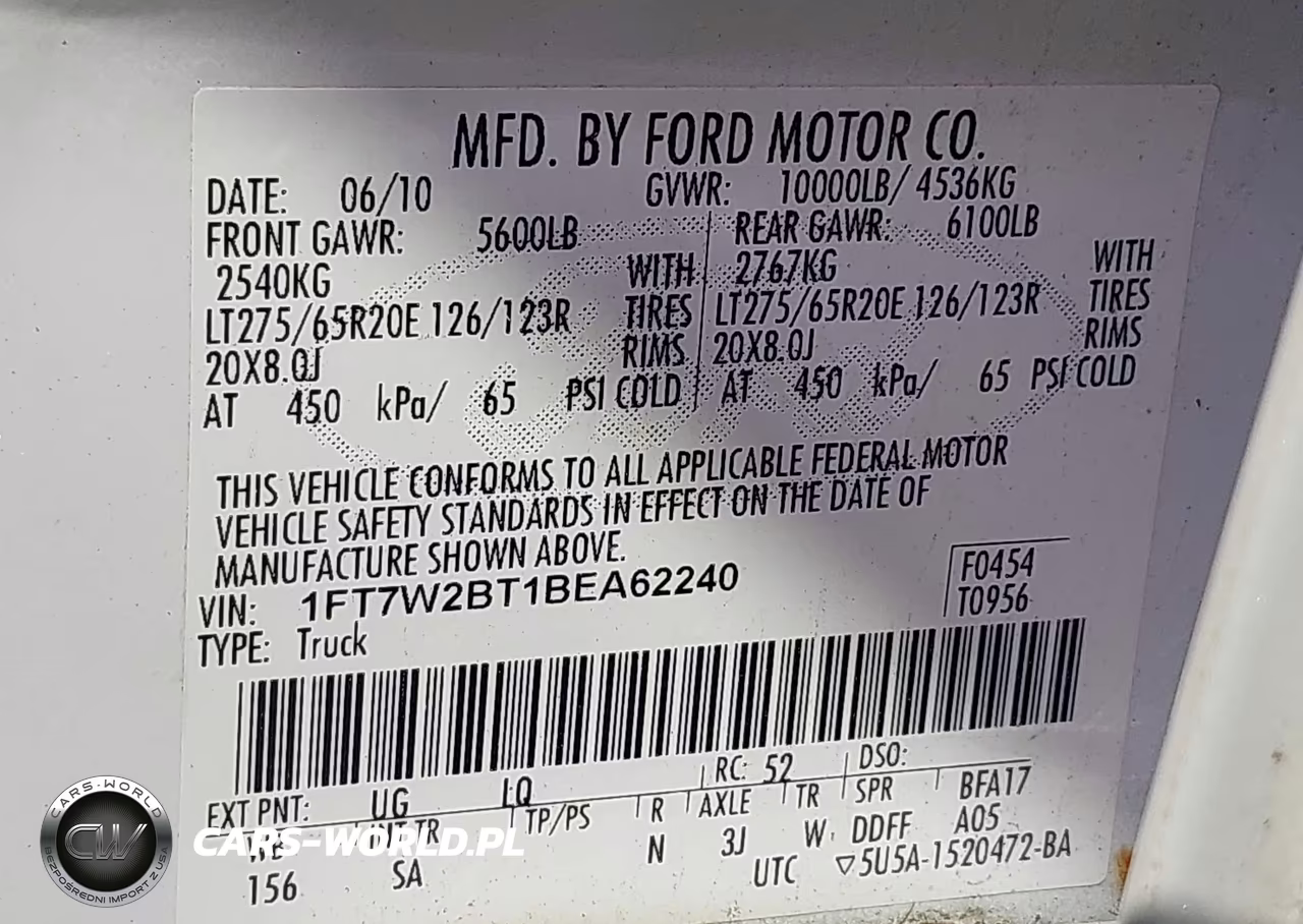 2011 Ford F-250 Lariat VIN:1FT7W2BT1BEA62240 - 9