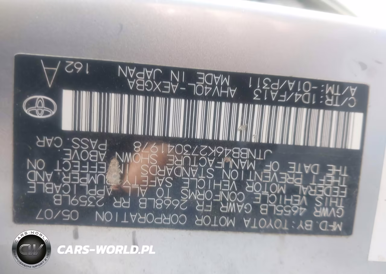 2007 Toyota Camry Hybrid VIN:JTNBB46K273041978 - 9