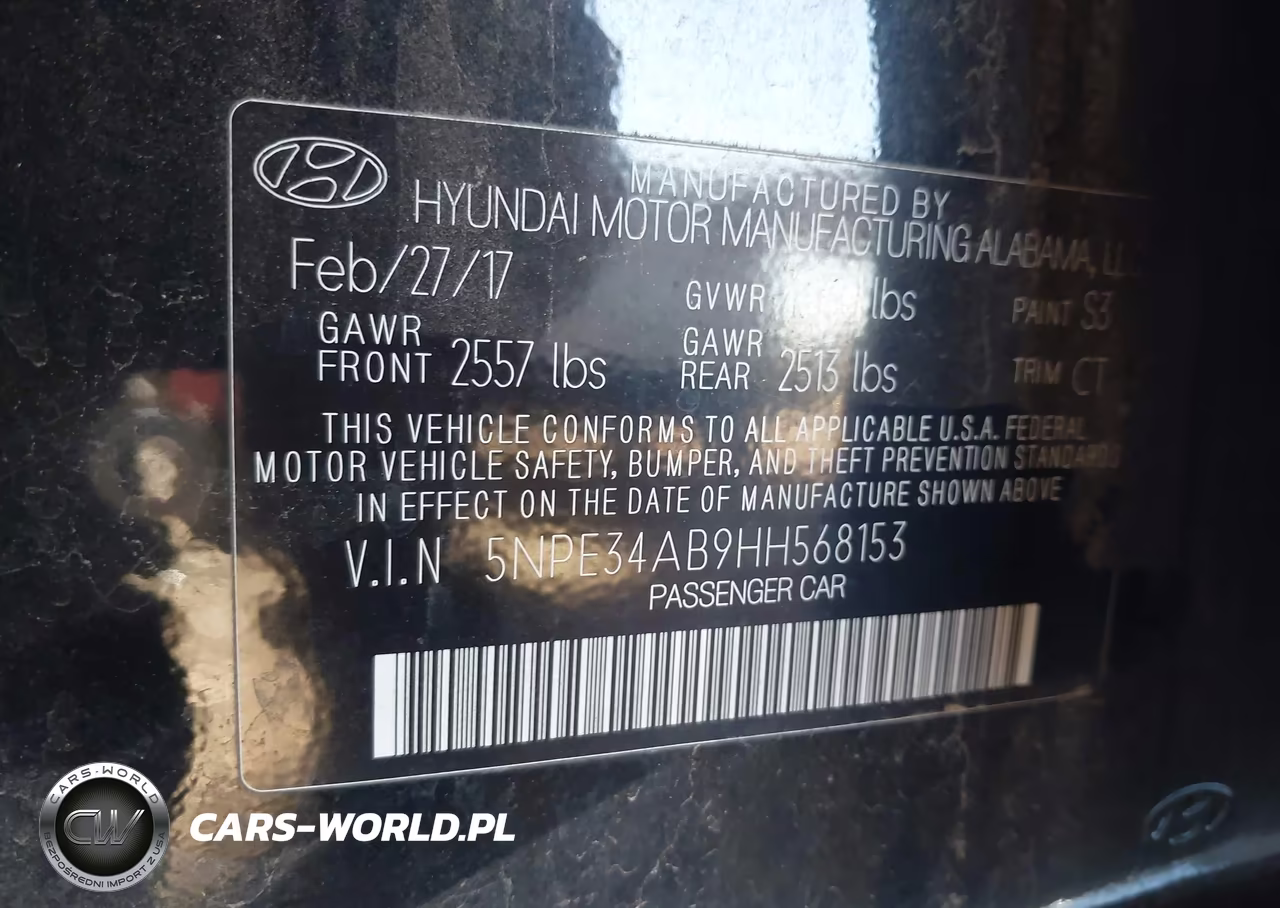 2017 Hyundai Sonata Sport 2.0T VIN:5NPE34AB9HH568153 - 9