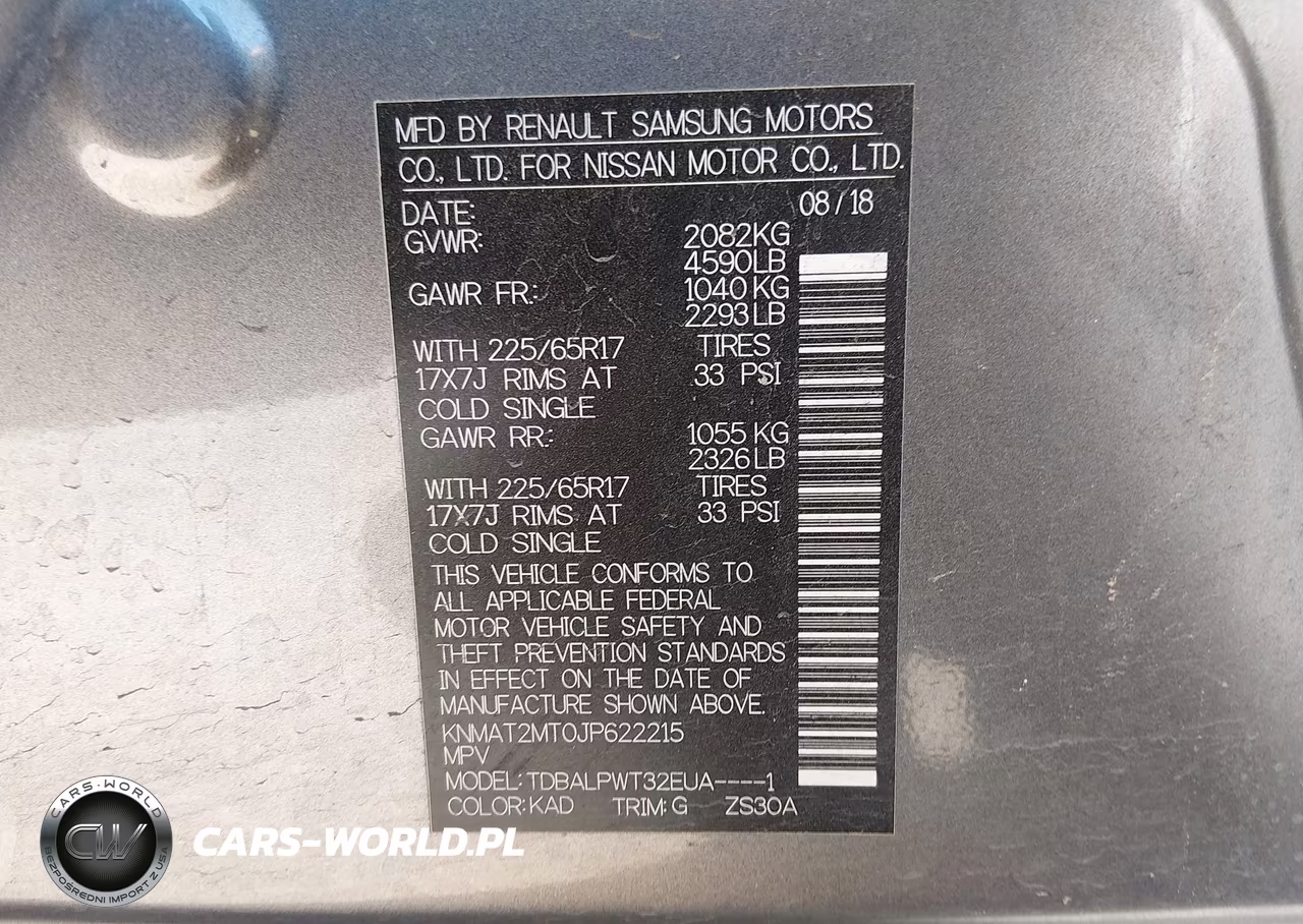 2018 Nissan Rogue S VIN:KNMAT2MT0JP622215 - 9
