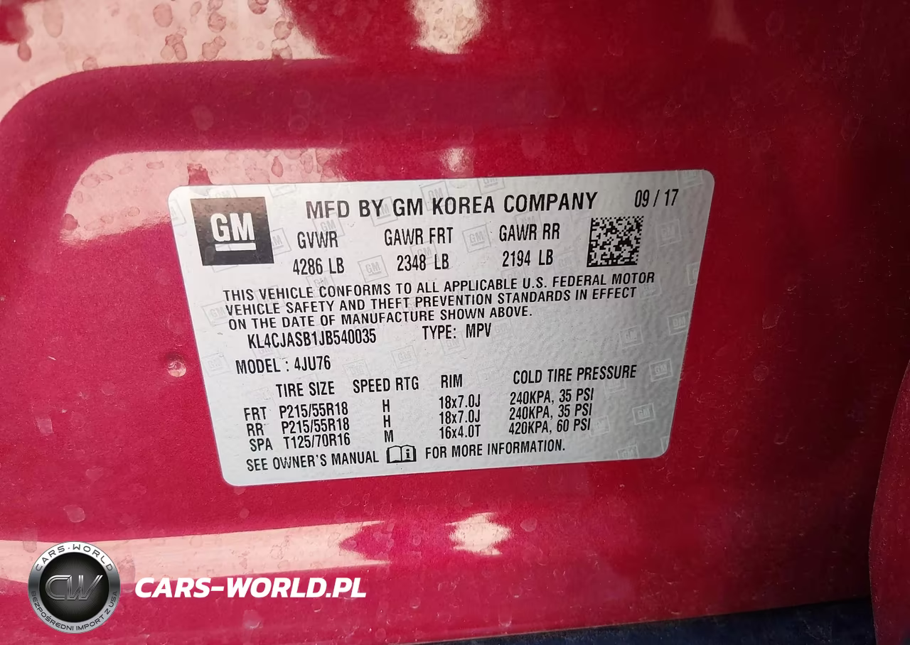 2018 Buick Encore Preferred VIN:KL4CJASB1JB540035 - 9