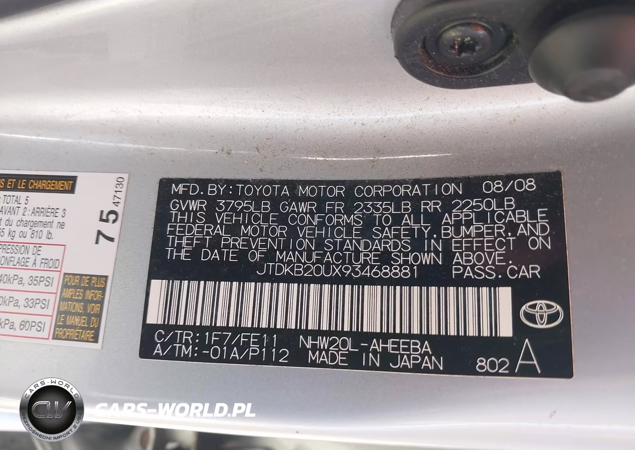 2009 Toyota Prius VIN:JTDKB20UX93468881 - 9