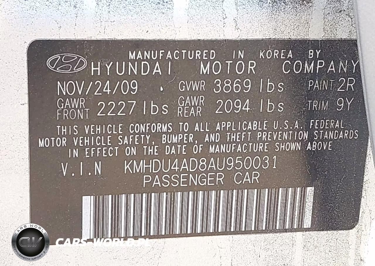 2010 Hyundai Elantra Blue VIN:KMHDU4AD8AU950031 - 9