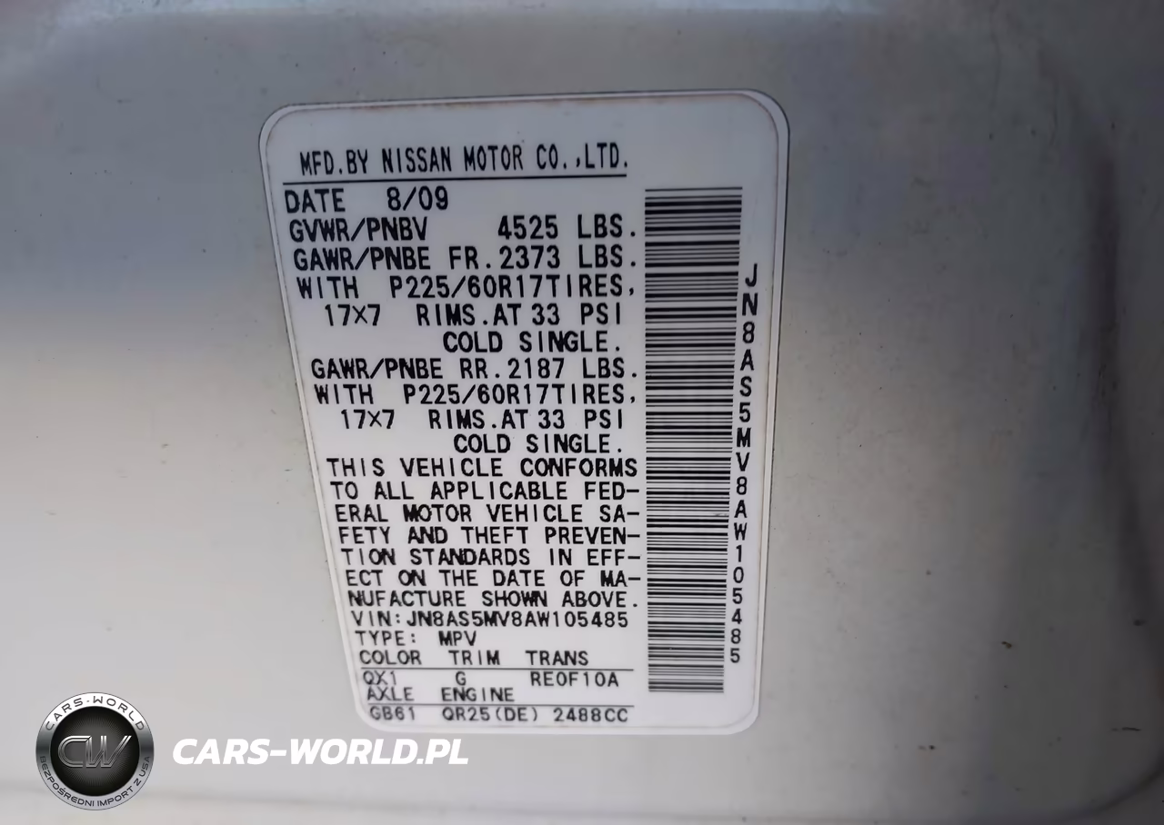 2010 Nissan Rogue Sl VIN:JN8AS5MV8AW105485 - 9