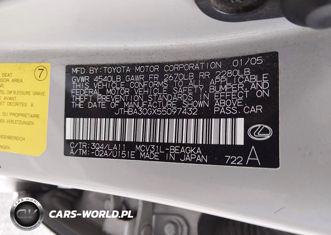 2005 Lexus Es 330 VIN:JTHBA30GX55097432 - 9
