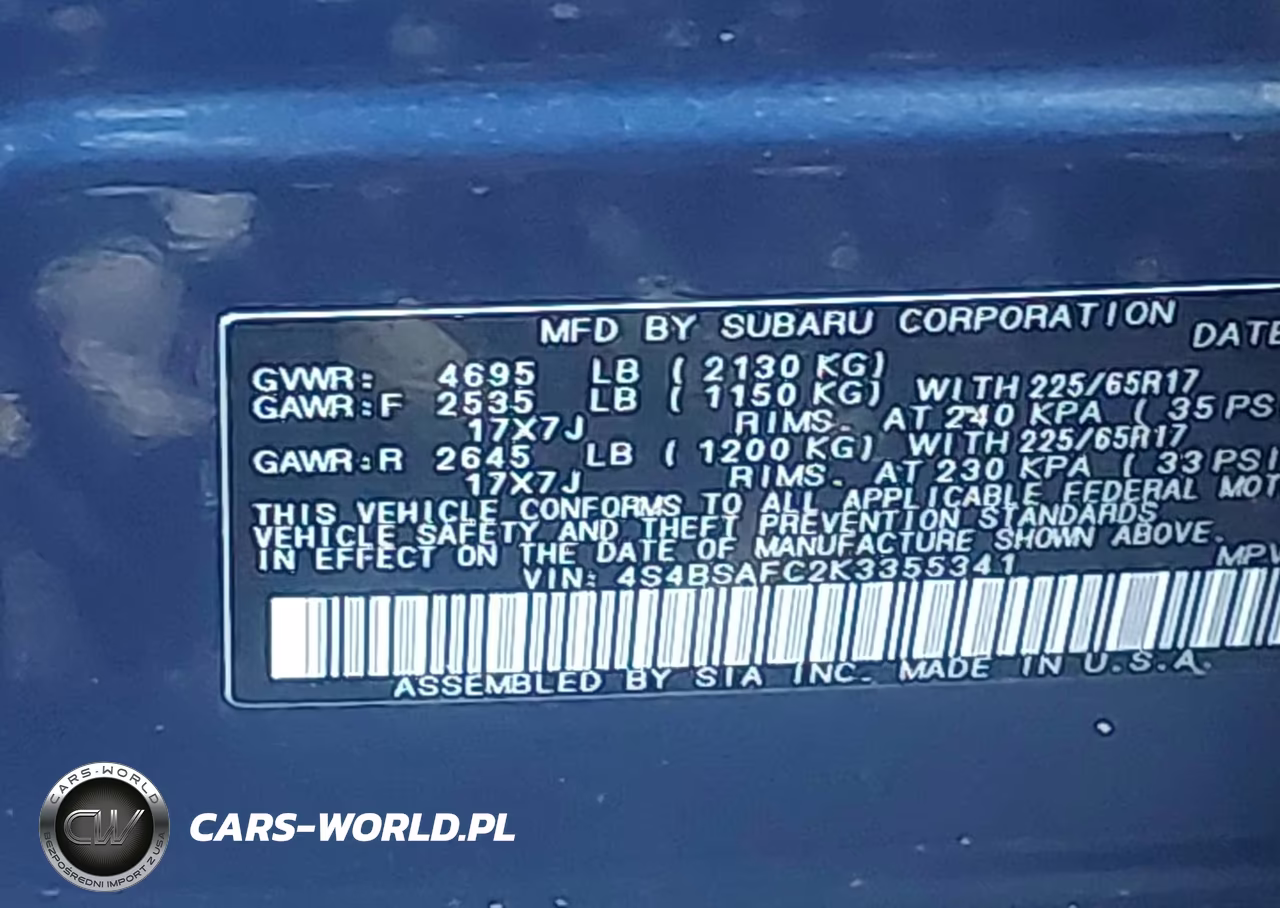 2019 Subaru Outback 2.5I Premium VIN:4S4BSAFC2K3355341 - 9