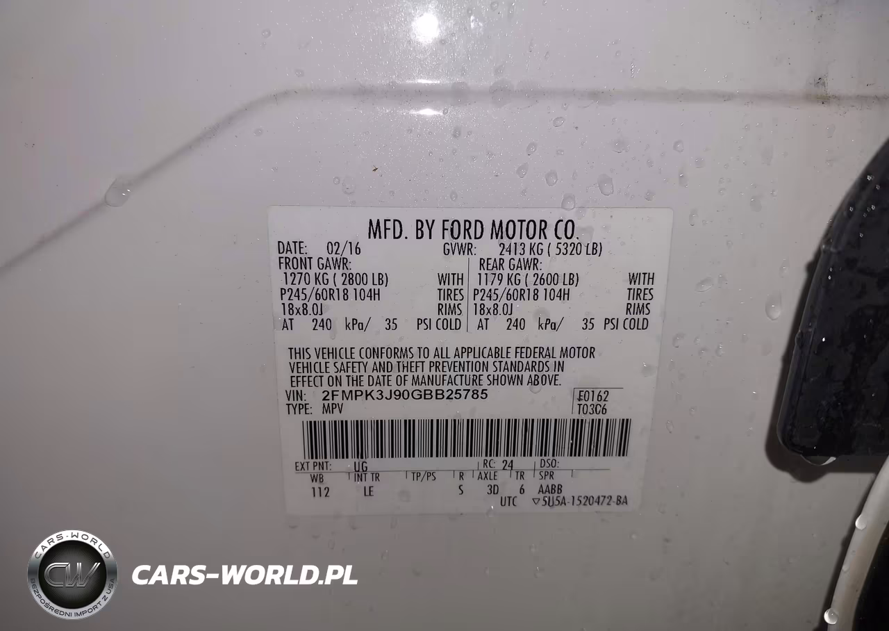 2016 Ford Edge Sel VIN:2FMPK3J90GBB25785 - 9