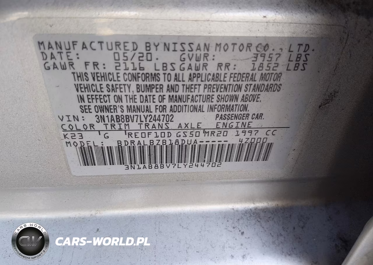 2020 Nissan Sentra S Xtronic Cvt VIN:3N1AB8BV7LY244702 - 9