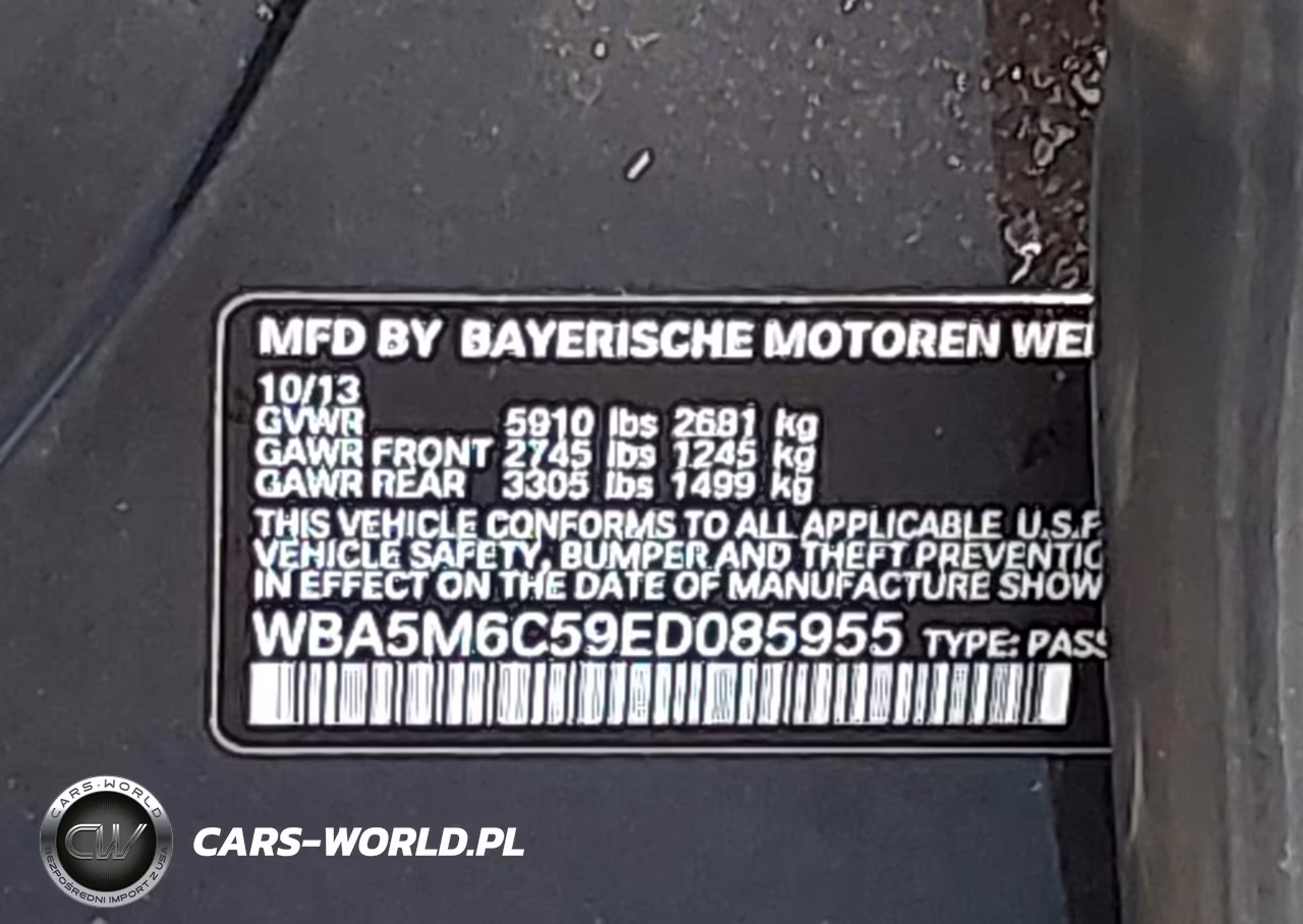 2014 BMW 550I Gran Turismo VIN:WBA5M6C59ED085955 - 9