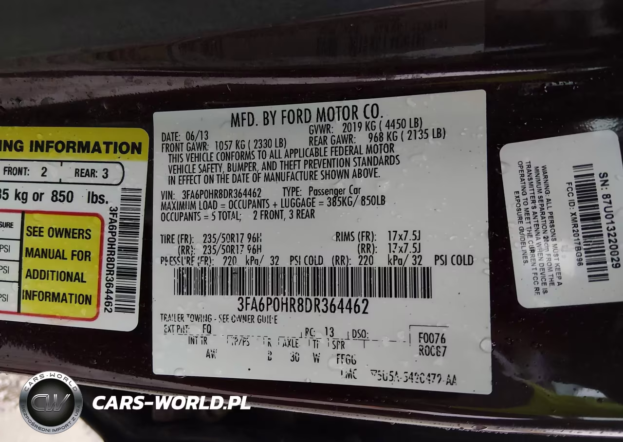 2013 Ford Fusion Se VIN:3FA6P0HR8DR364462 - 9