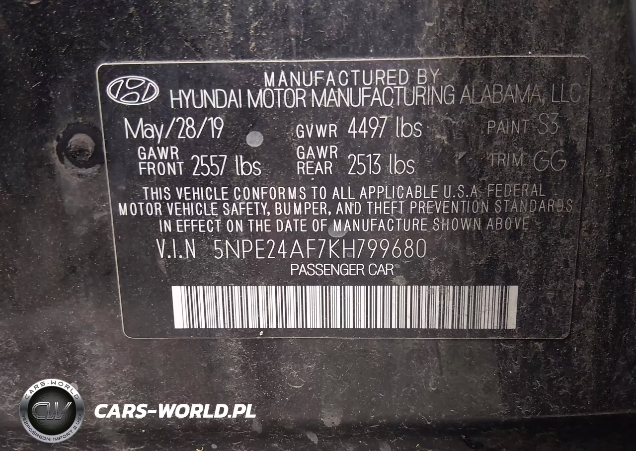 2019 Hyundai Sonata Se VIN:5NPE24AF7KH799680 - 9