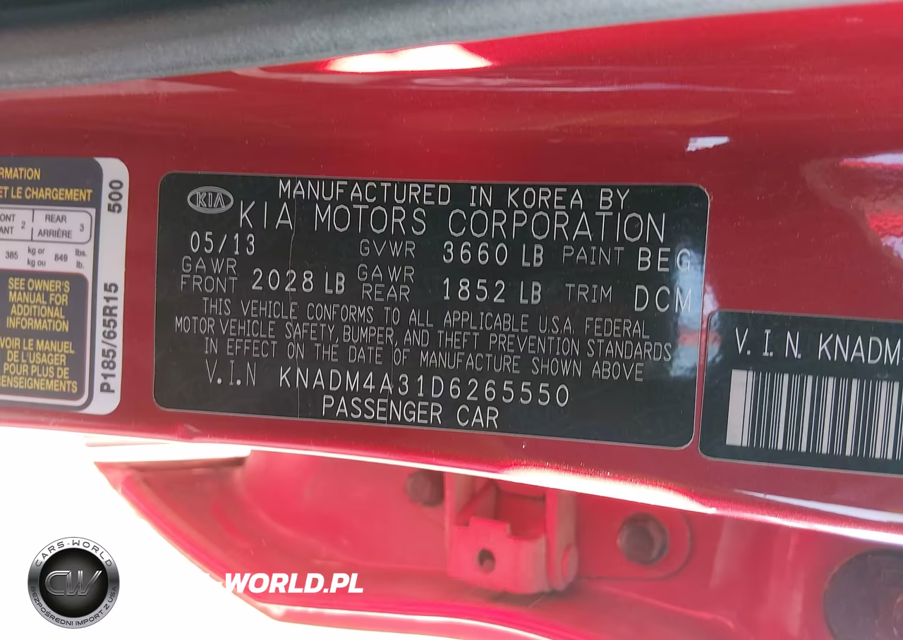 2013 Kia Rio Lx VIN:KNADM4A31D6265550 - 9