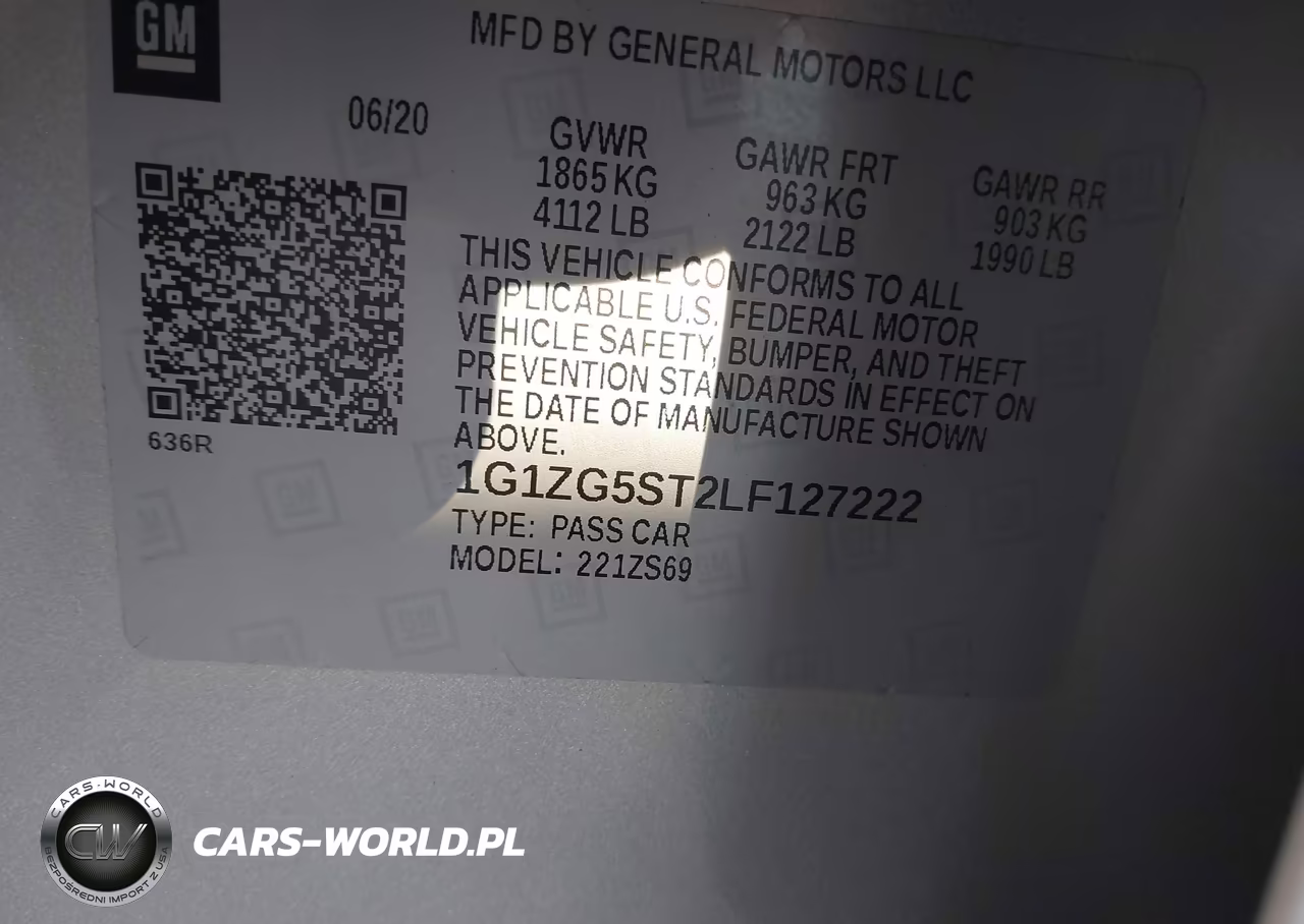 2020 Chevrolet Malibu Fwd Rs VIN:1G1ZG5ST2LF127222 - 9
