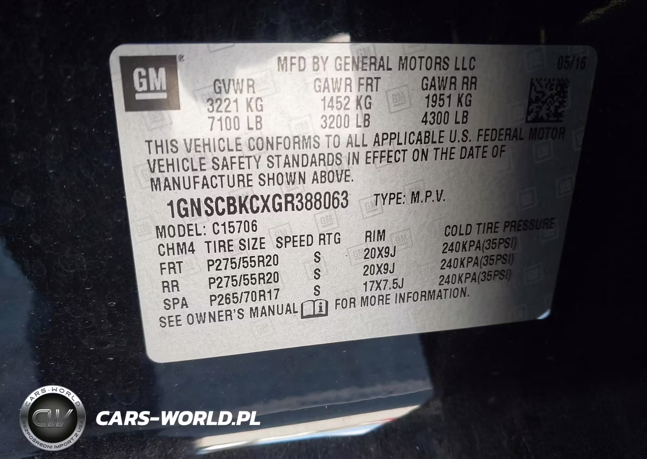 2016 Chevrolet Tahoe Lt VIN:1GNSCBKCXGR388063 - 9