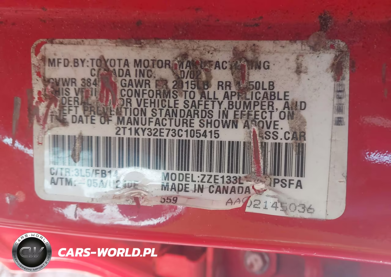 2003 Toyota Matrix Xrs VIN:2T1KY32E73C105415 - 9