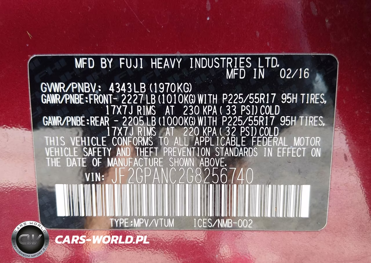 2016 Subaru Crosstrek 2.0I Limited VIN:JF2GPANC2G8256740 - 9